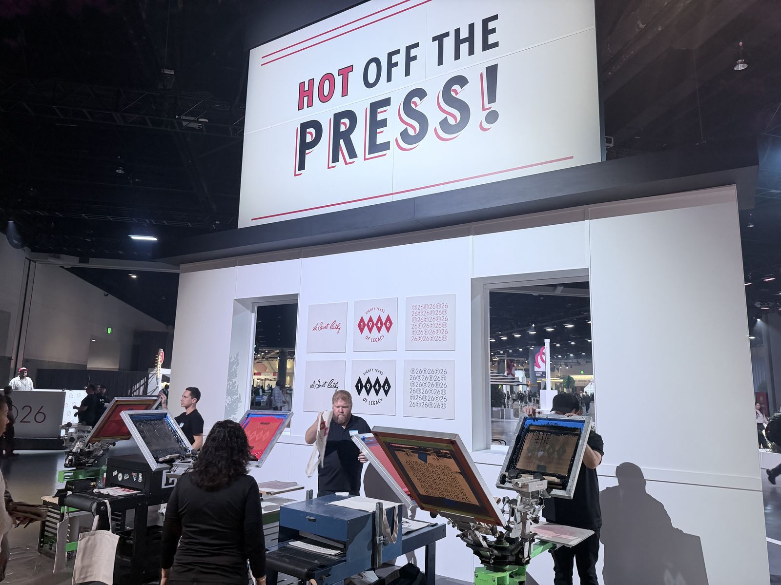 Merch Troop live screen-printing station running at a Memphis event